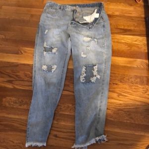 Shein ripped mom jeans